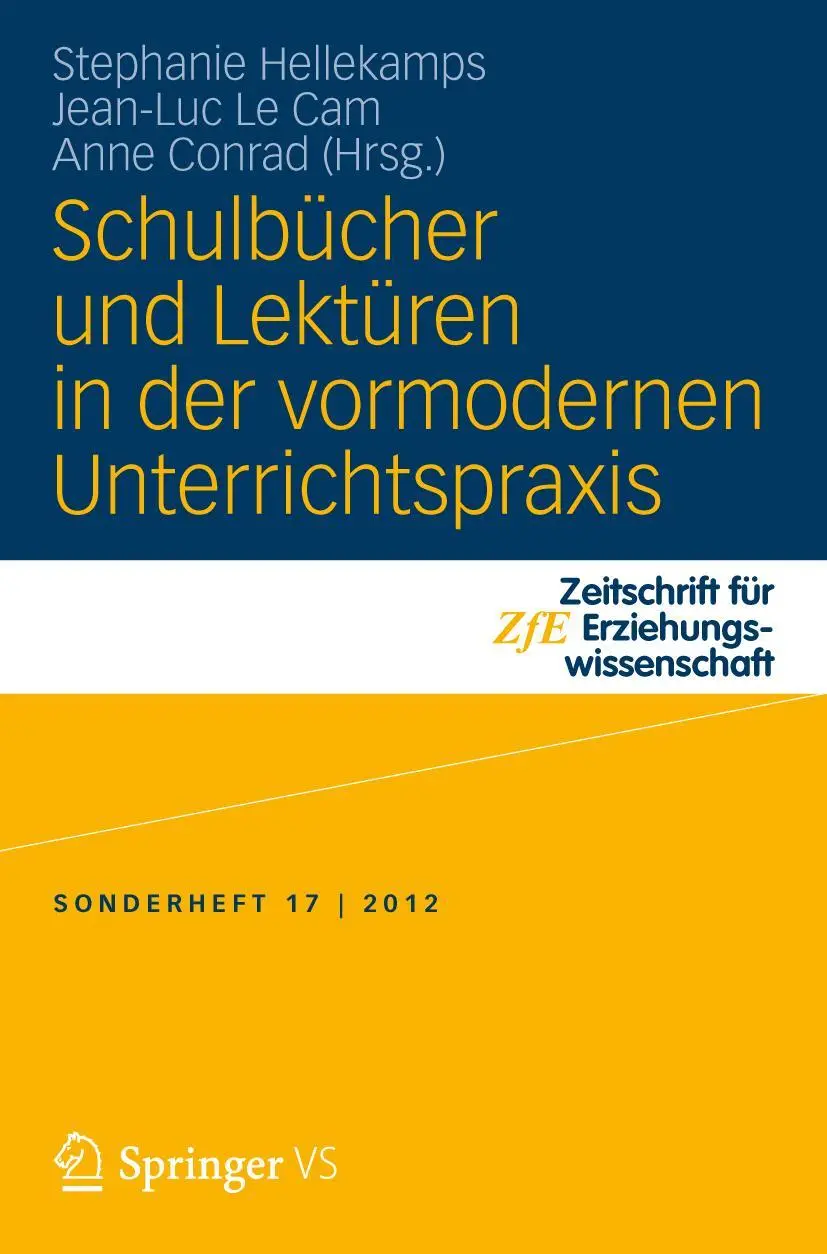 Cover: 9783531194813 | Schulbücher und Lektüren in der vormodernen Unterrichtspraxis | Buch