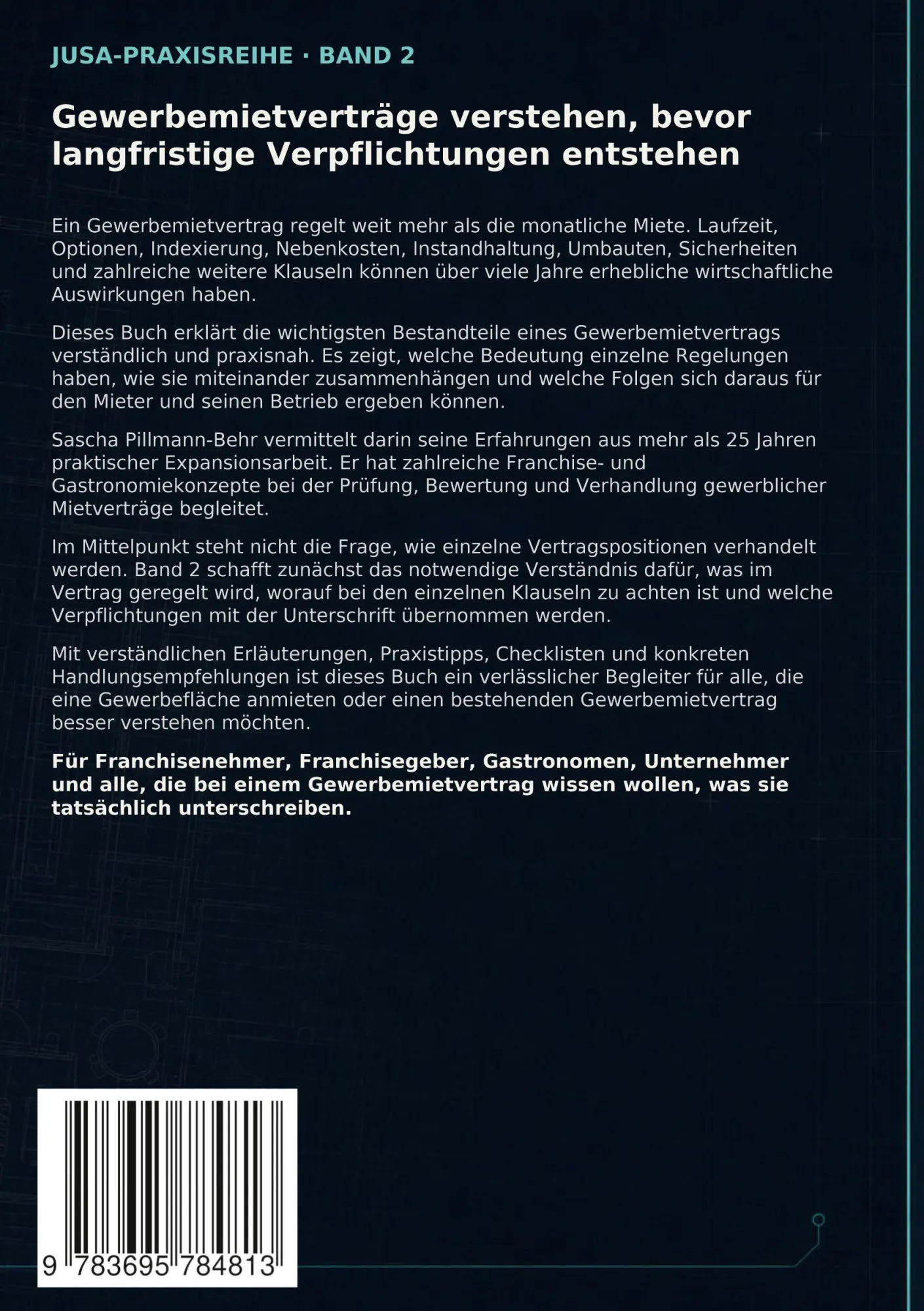 Rückseite: 9783695784813 | Gewerbemietverträge verstehen | Sascha Pillmann-Behr | Taschenbuch