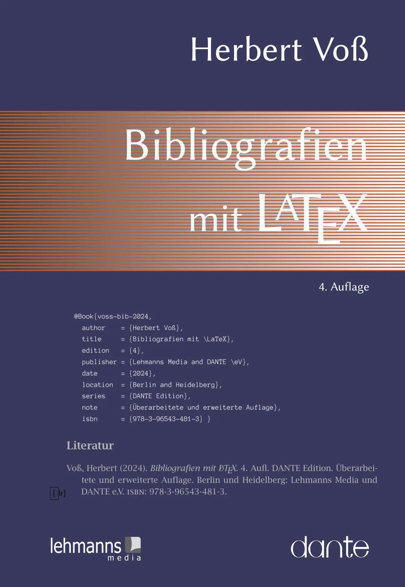 Cover: 9783965434813 | Bibliografien mit LaTeX | Herbert Voß | Taschenbuch | VI | Deutsch