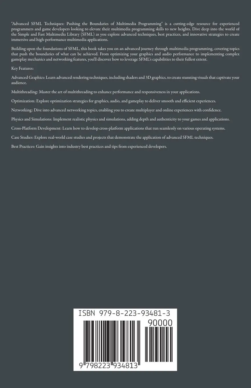 Rückseite: 9798223934813 | Advanced SFML Techniques | Kameron Hussain (u. a.) | Taschenbuch