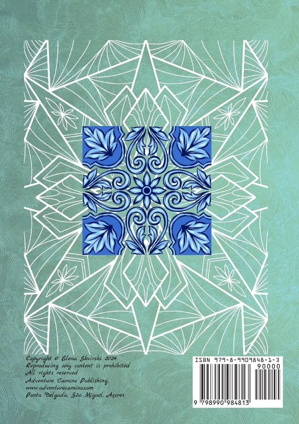 Rückseite: 9798990984813 | Azulejos | Coloring Book | Elena Skvirski | Taschenbuch | Englisch