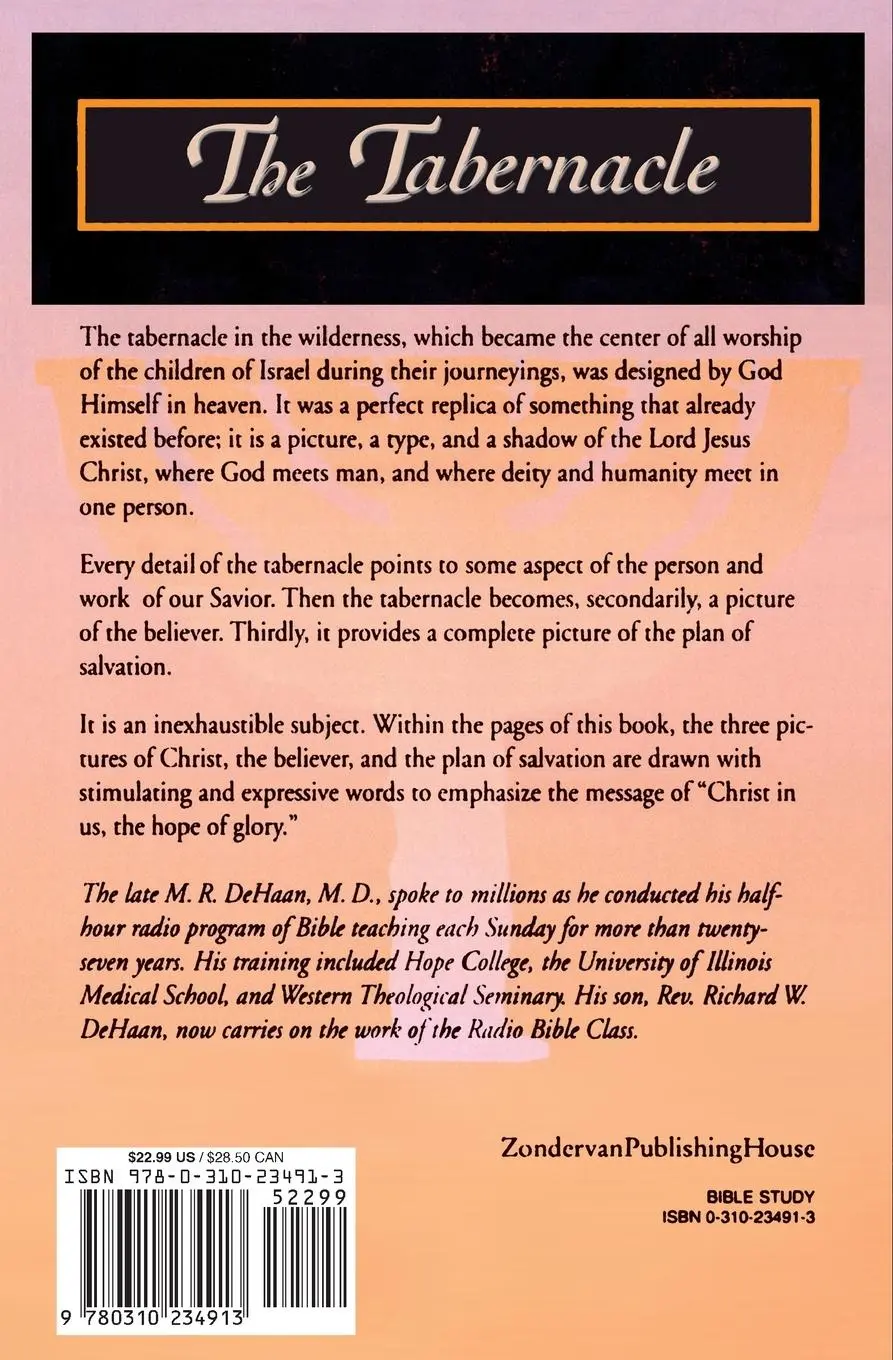 Rückseite: 9780310234913 | The Tabernacle | M. R. DeHaan | Taschenbuch | Kartoniert / Broschiert