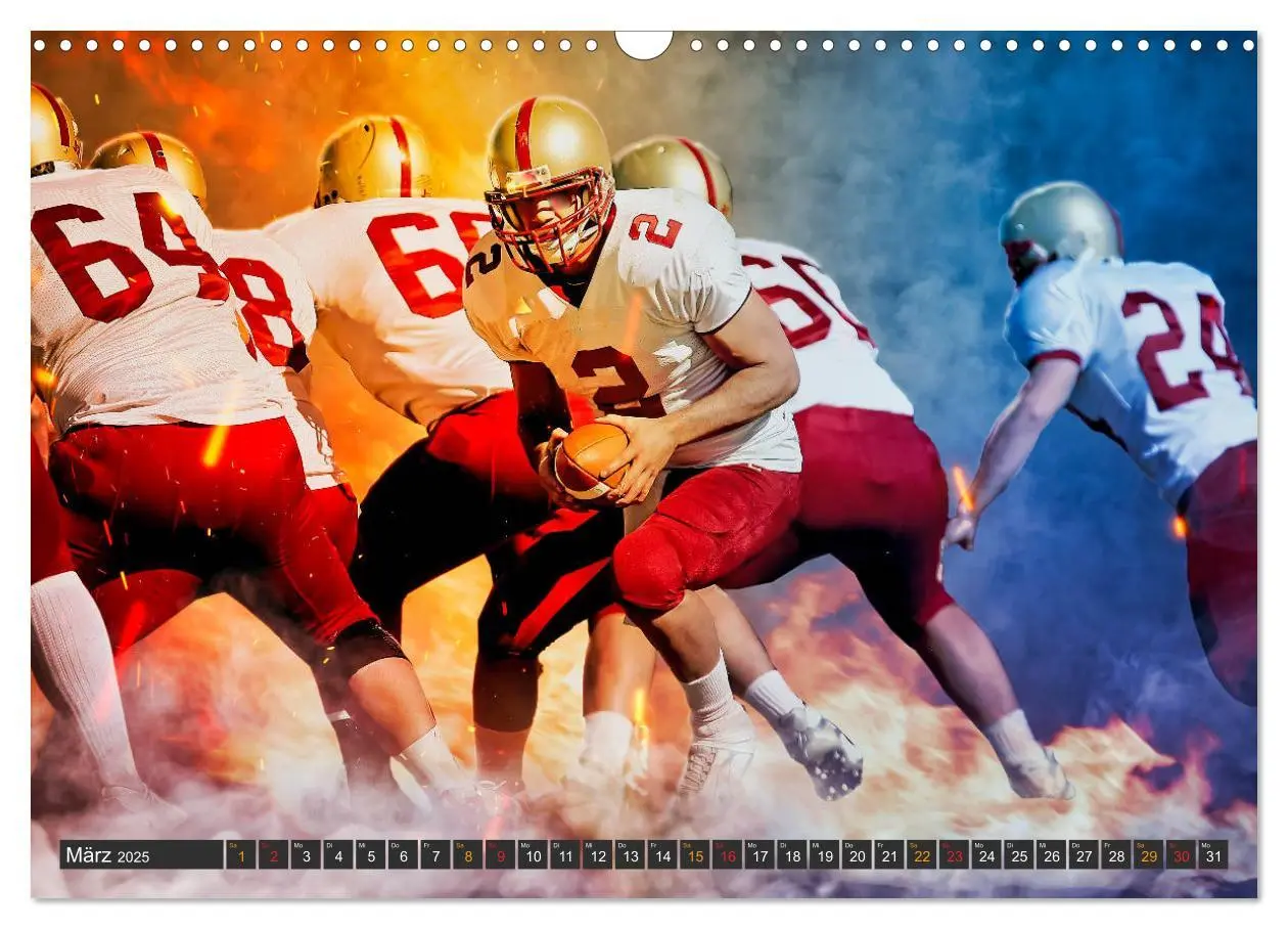 Bild: 9783435154913 | Faszination American Football (Wandkalender 2025 DIN A3 quer),...