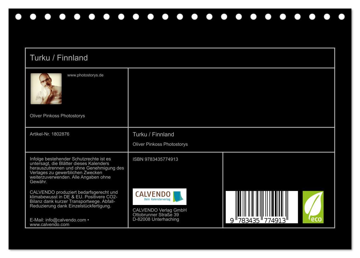 Bild: 9783435774913 | Turku / Finnland (Tischkalender 2025 DIN A5 quer), CALVENDO...