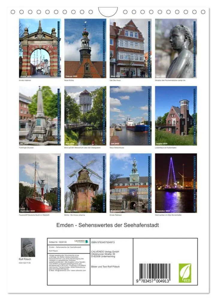 Bild: 9783457004913 | Emden - Sehenswertes der Seehafenstadt (Wandkalender 2025 DIN A4...