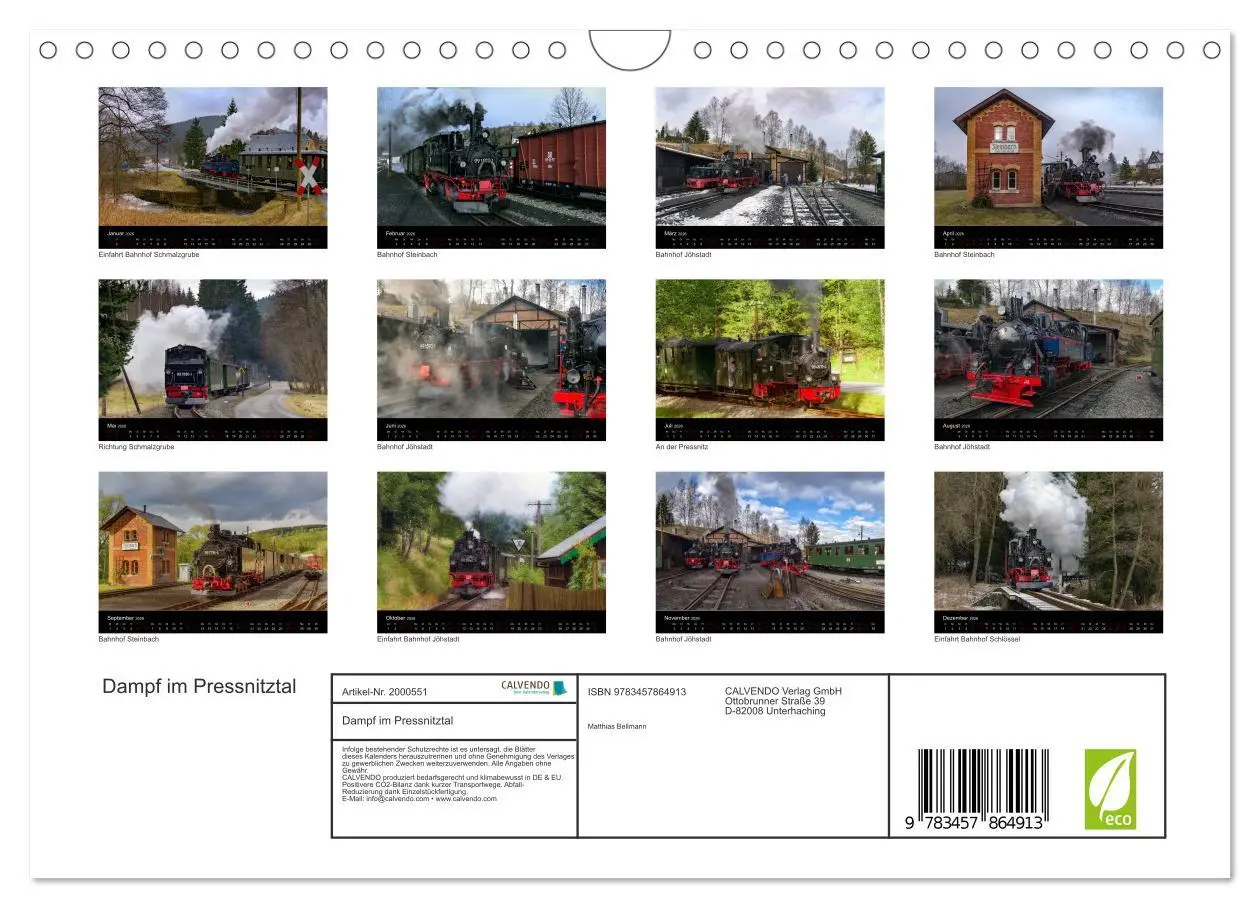 Bild: 9783457864913 | Dampf im Pressnitztal (Wandkalender 2026 DIN A4 quer), CALVENDO...