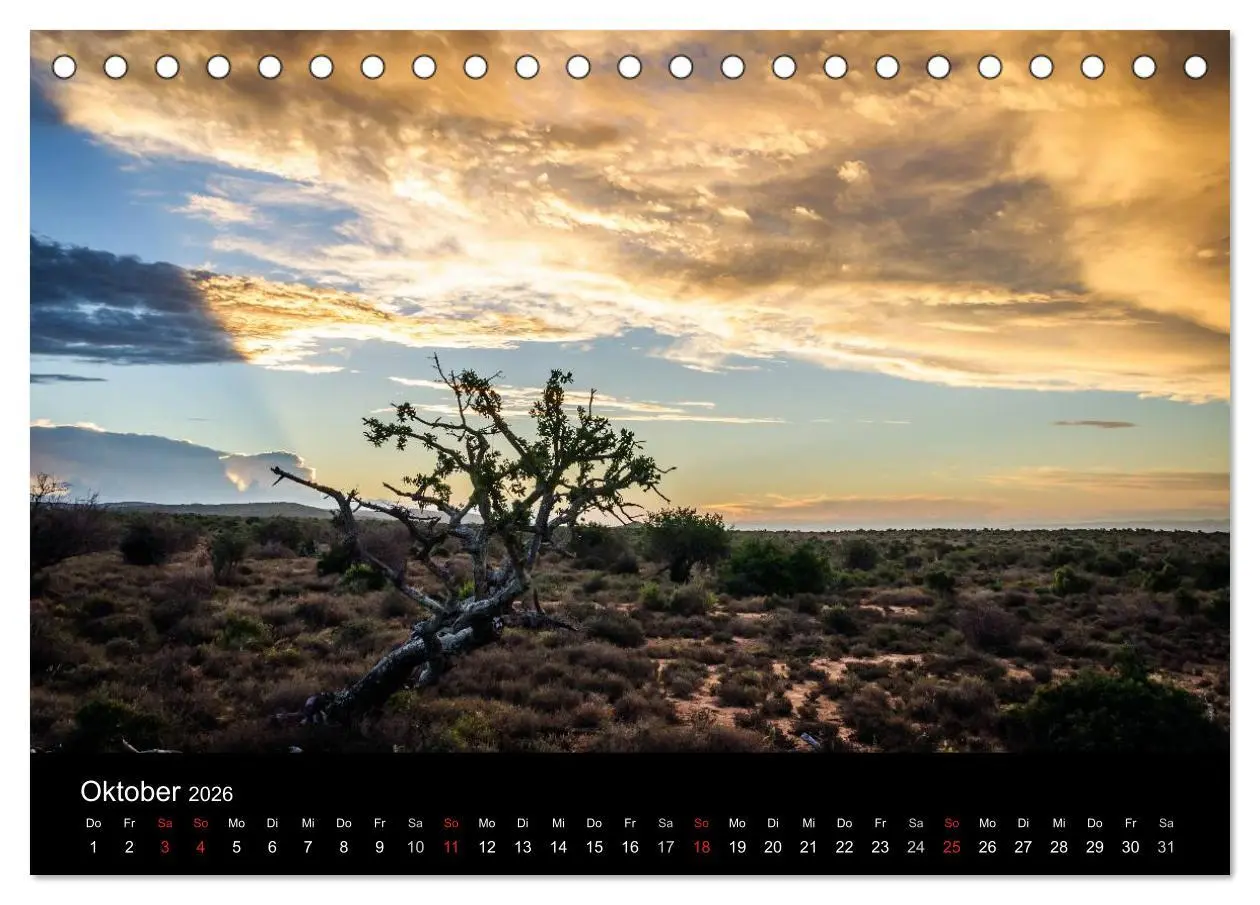 Bild: 9783516024913 | Unterwegs in Südafrika 2026 (Tischkalender 2026 DIN A5 quer),...