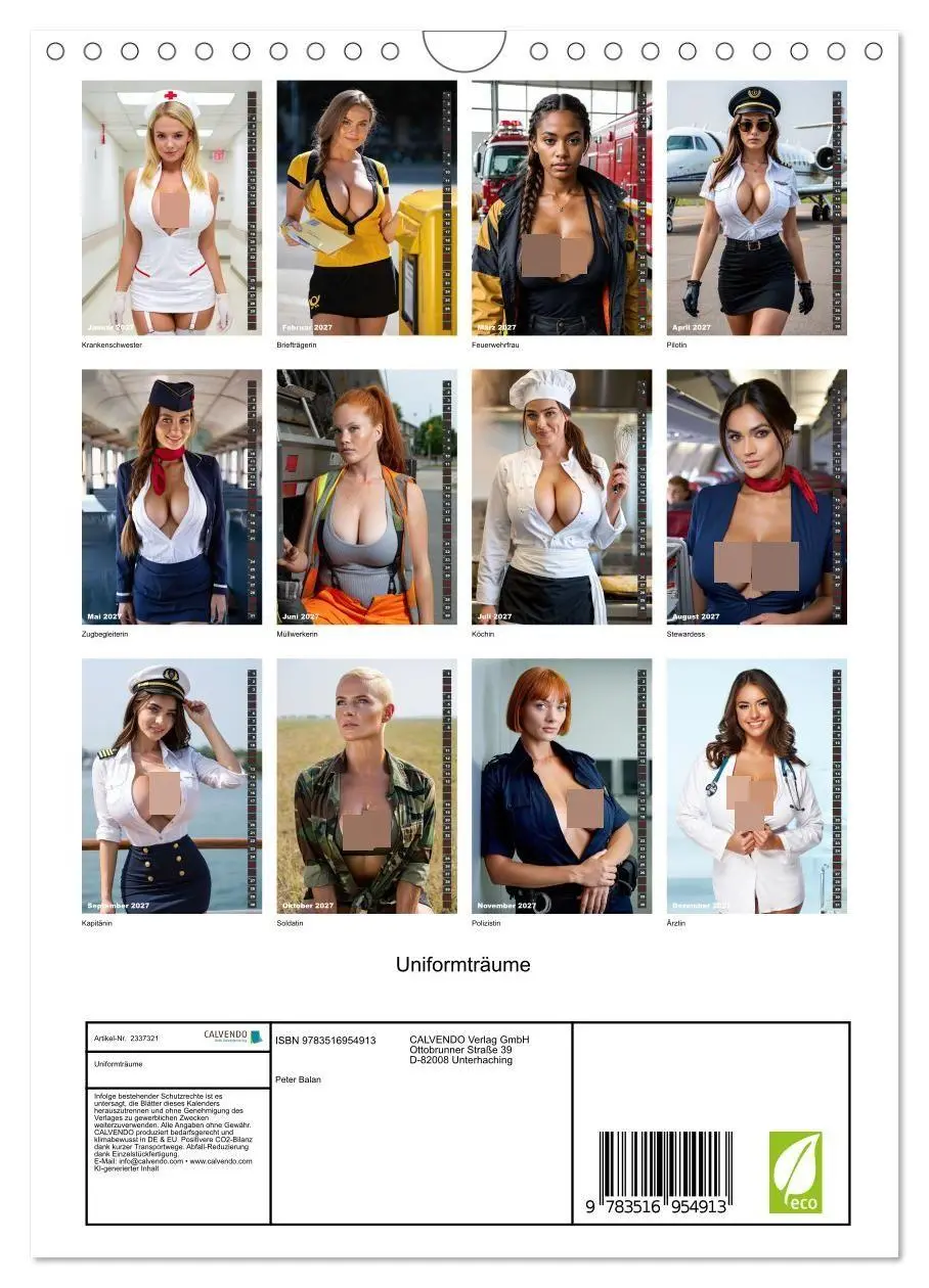 Bild: 9783516954913 | Uniformträume (Wandkalender 2027 DIN A4 hoch), CALVENDO Monatskalender