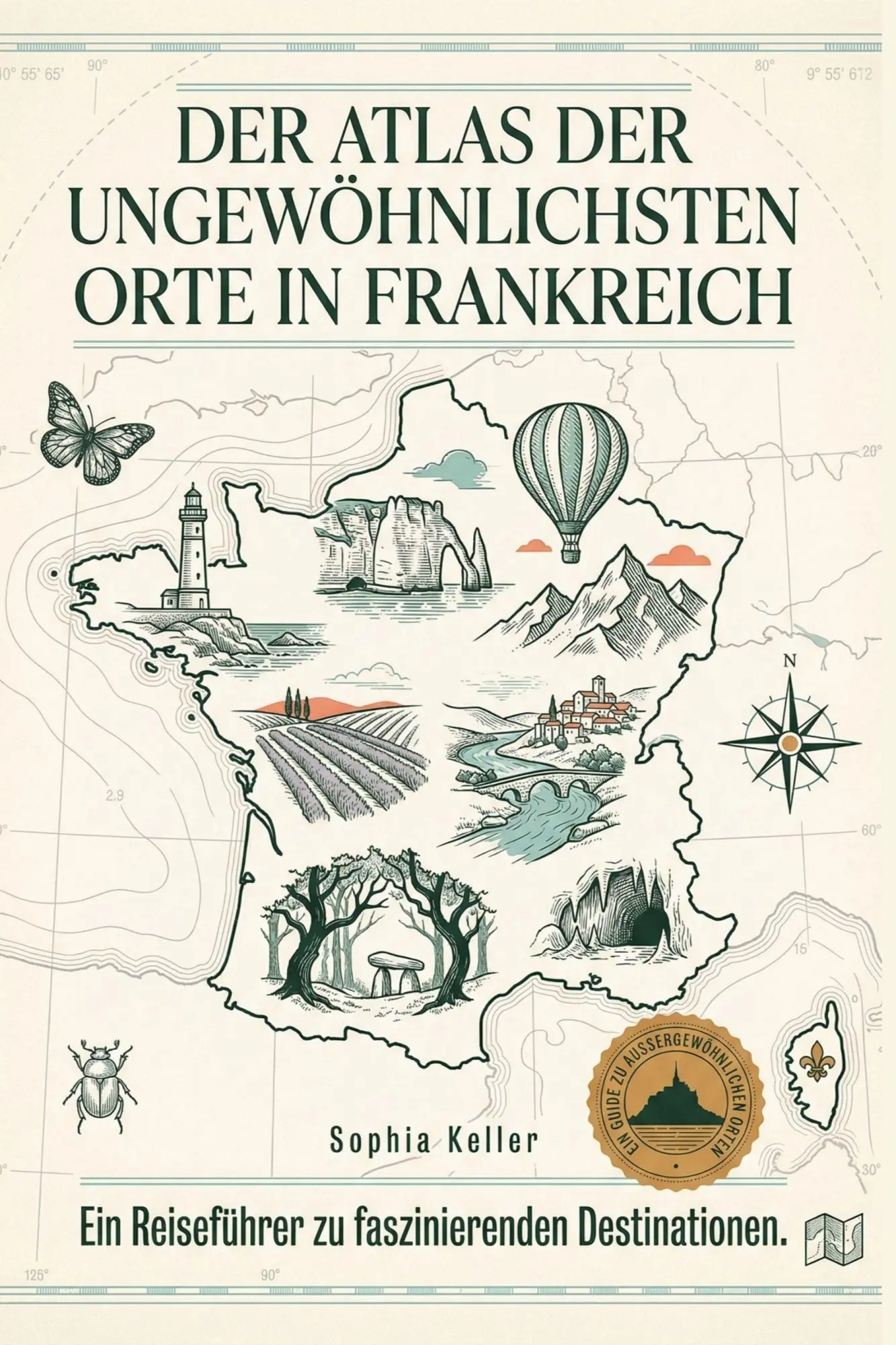 Cover: 9783695394913 | Der Atlas der ungewöhnlichsten Orte in Frankreich | Sophia Keller