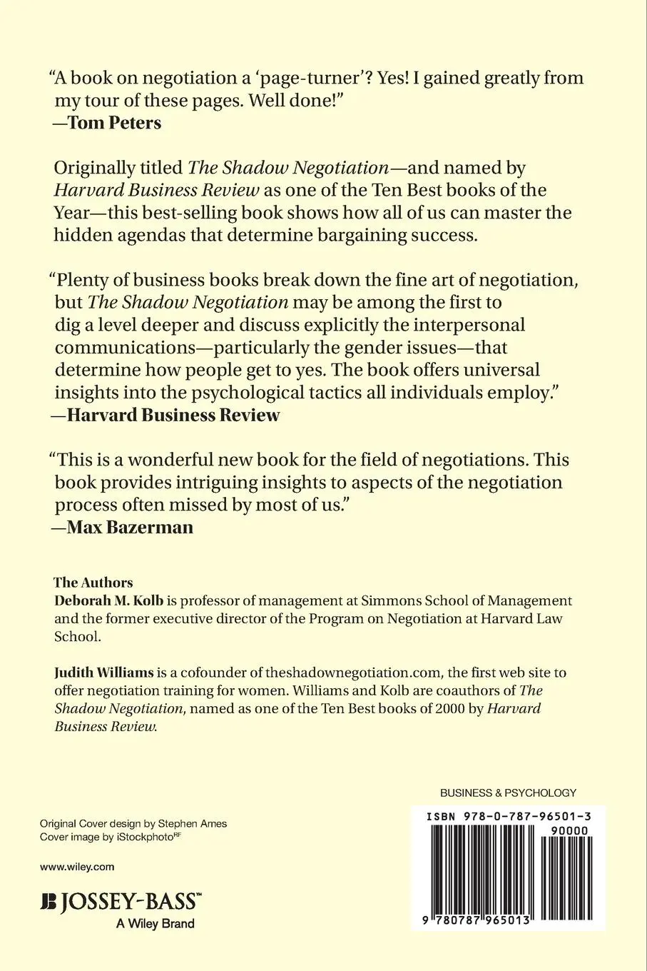 Rückseite: 9780787965013 | Everyday Negotiation | Deborah M Kolb (u. a.) | Taschenbuch | 400 S.