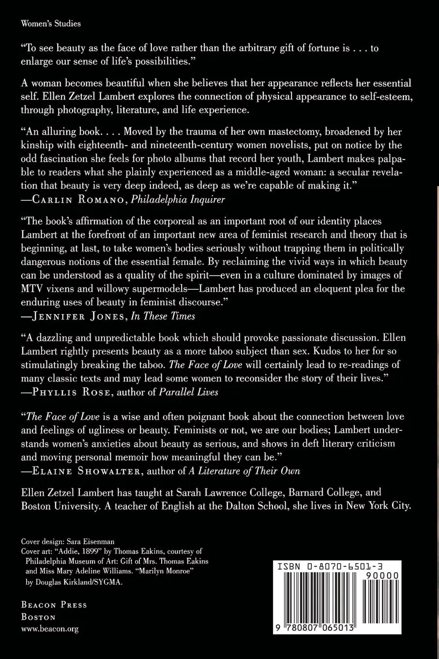 Rückseite: 9780807065013 | The Face of Love | Feminism and the Beauty Question | Lambert | Buch