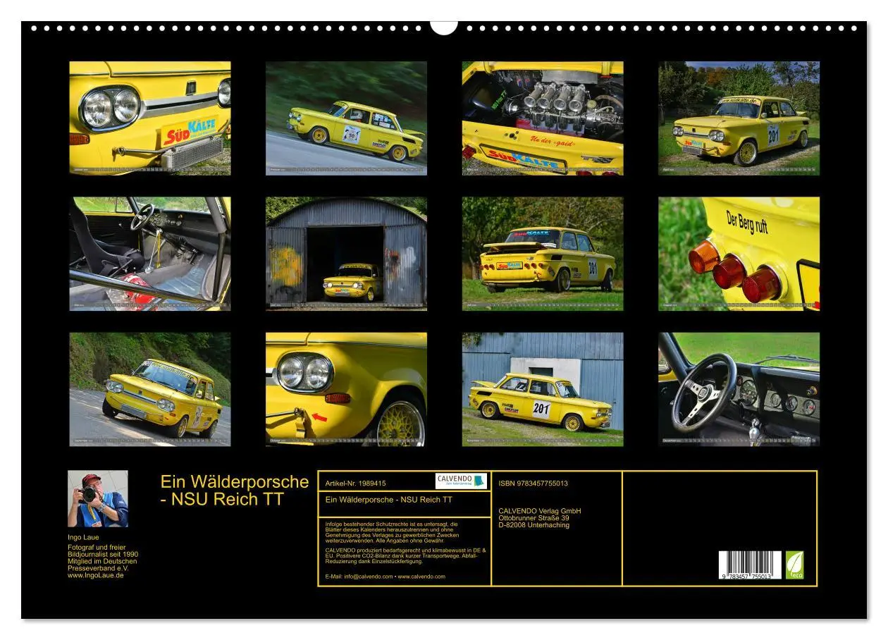 Bild: 9783457755013 | Ein Wälderporsche - NSU Reich TT (Wandkalender 2026 DIN A2 quer),...