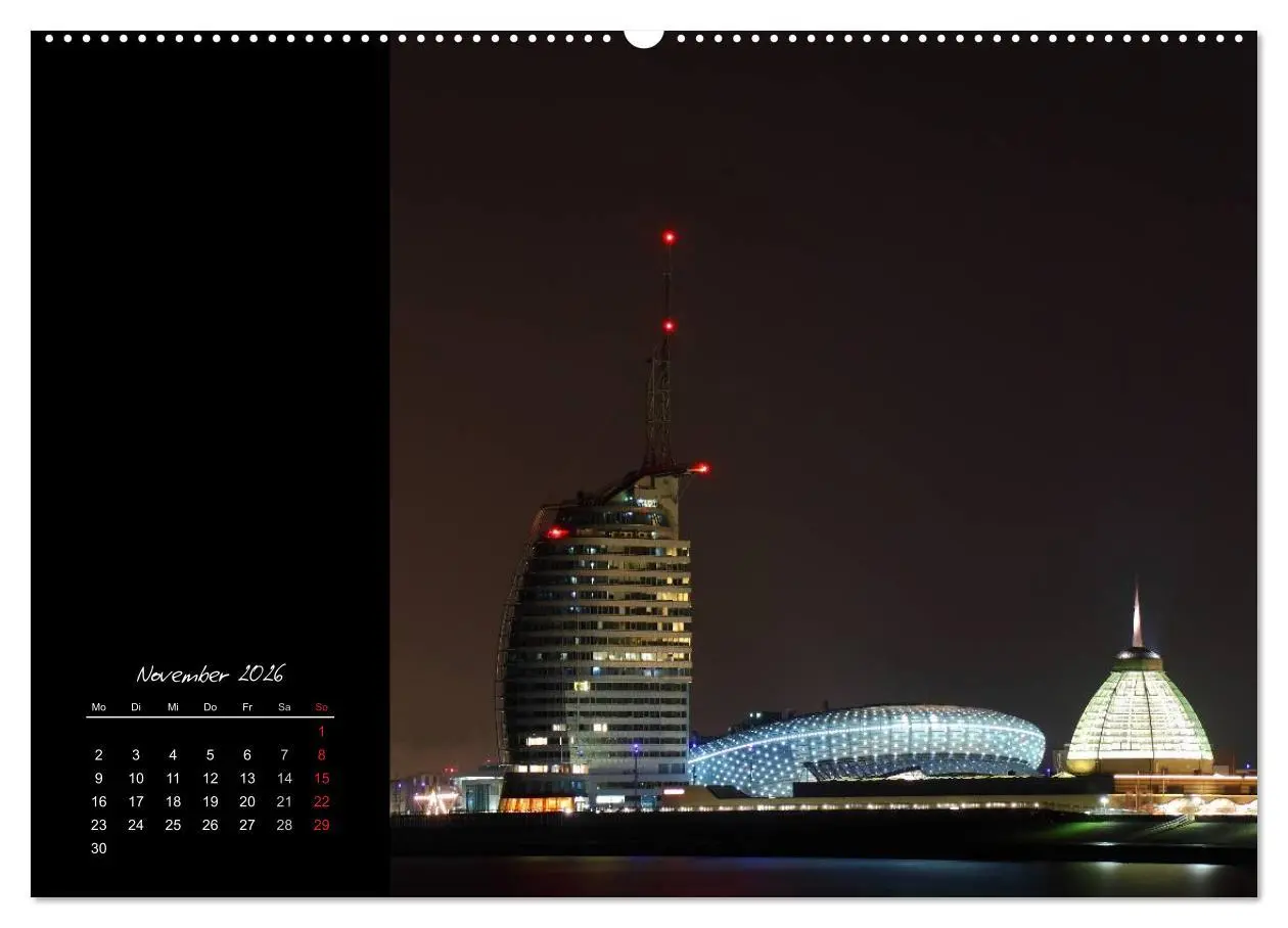 Bild: 9783516225013 | Bremerhaven Nights (Wandkalender 2026 DIN A2 quer), CALVENDO...