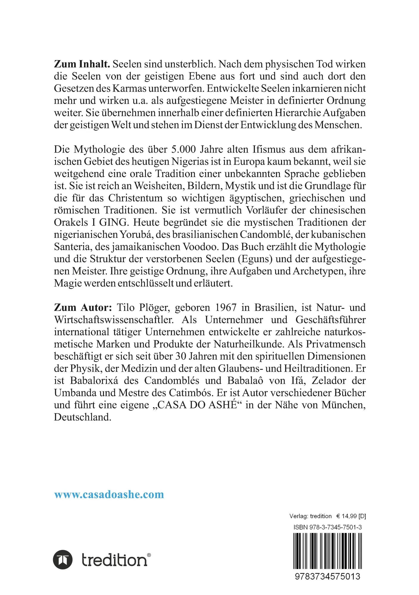 Rückseite: 9783734575013 | DIE MEISTER VON IFÁ | Die Exus: Die geistigen Helfer der Menschen