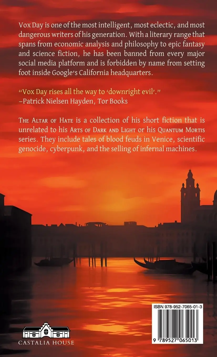 Rückseite: 9789527065013 | The Altar of Hate | Vox Day | Buch | Englisch | 2023 | Castalia House