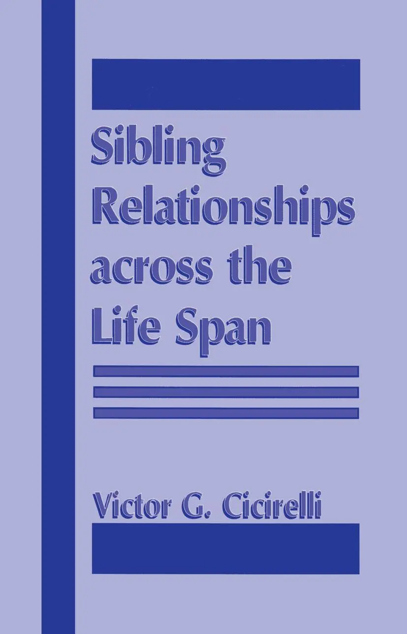Cover: 9781475765113 | Sibling Relationships Across the Life Span | Victor Cicirelli | Buch