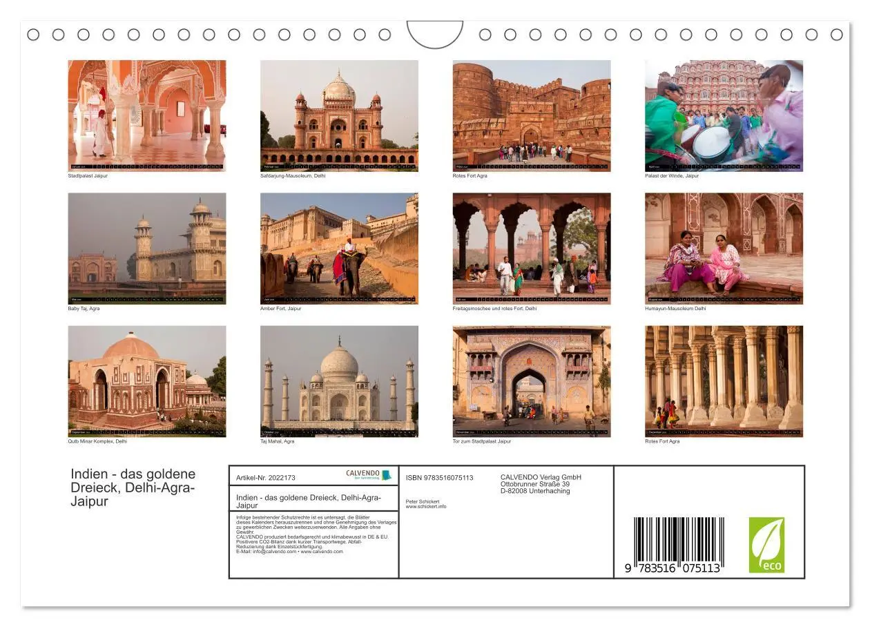 Bild: 9783516075113 | Indien - das goldene Dreieck, Delhi-Agra-Jaipur (Wandkalender 2026...