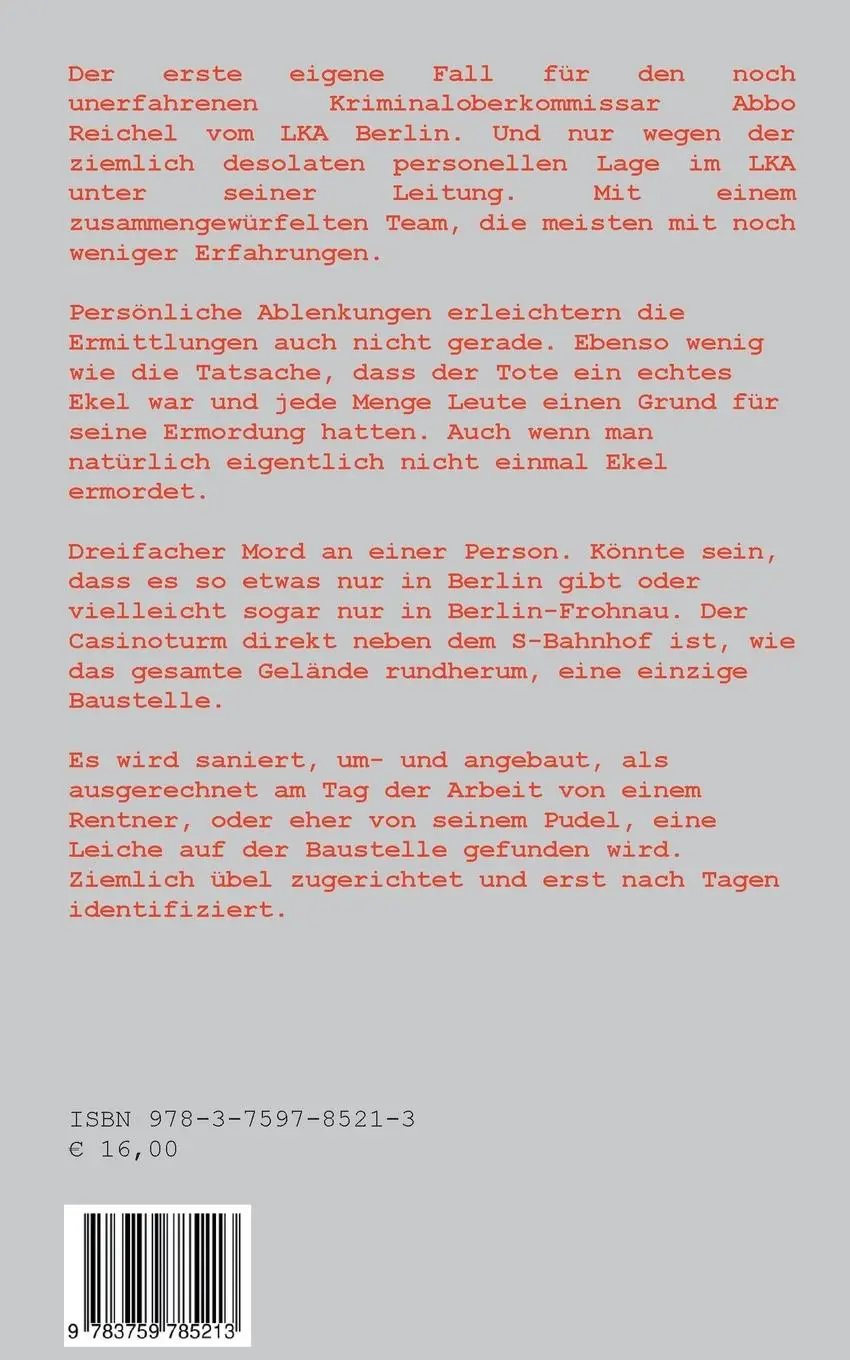 Rückseite: 9783759785213 | Brief aus Berlin | Bernhard Nentwich | Taschenbuch | 374 S. | Deutsch