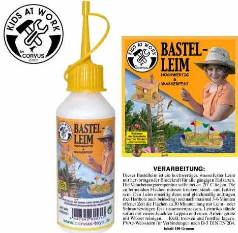 Cover: 4047542605313 | Corvus A600531 - Kids at work: Bastelleim, Tube Holzleim, wasserfest