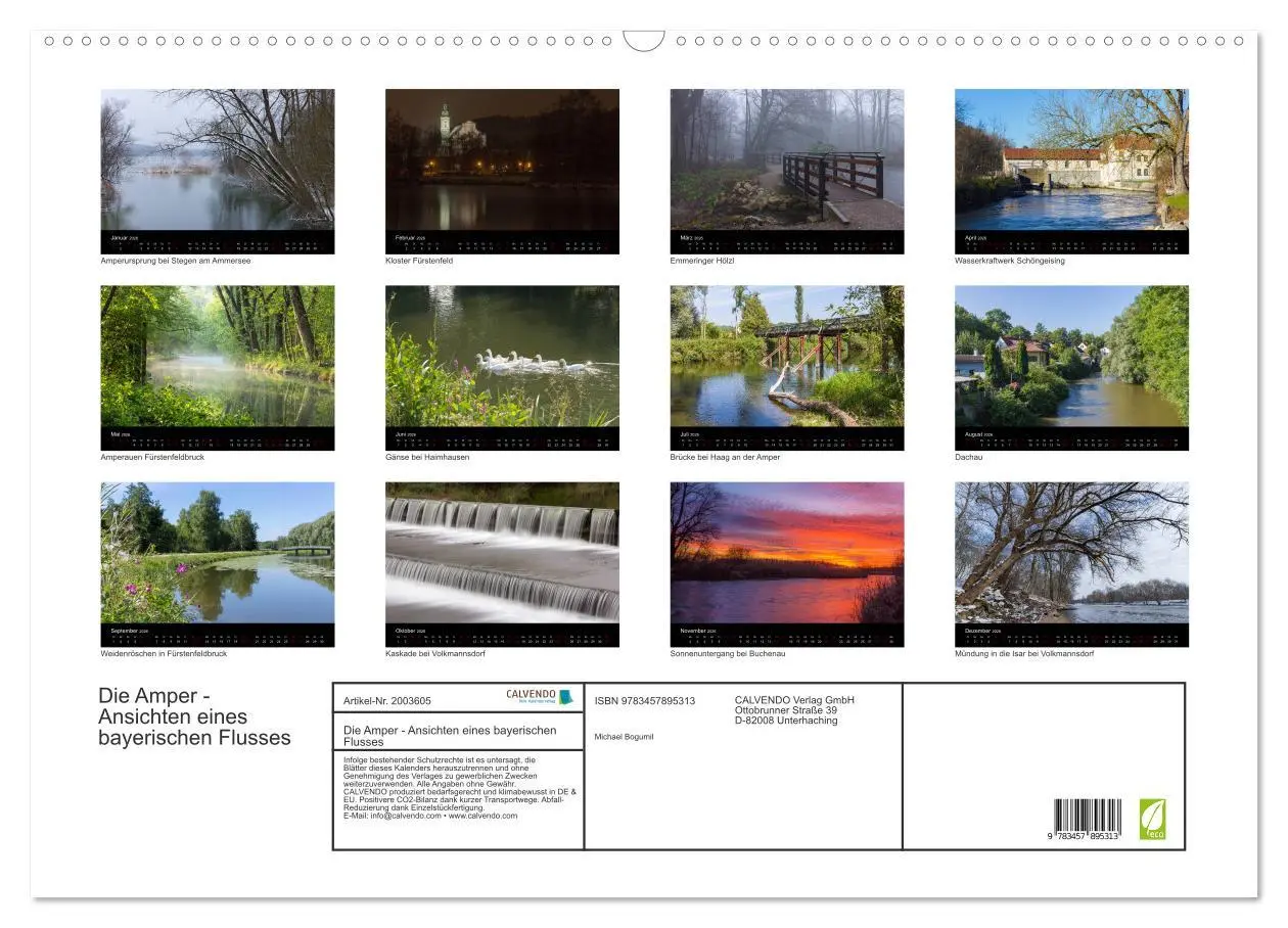 Bild: 9783457895313 | Die Amper - Ansichten eines bayerischen Flusses (Wandkalender 2026...