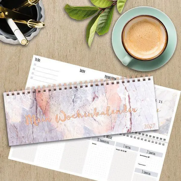Bild: 9783819305313 | Tischquerkalender Marble 2027 | Korsch Verlag | Kalender | 128 S.