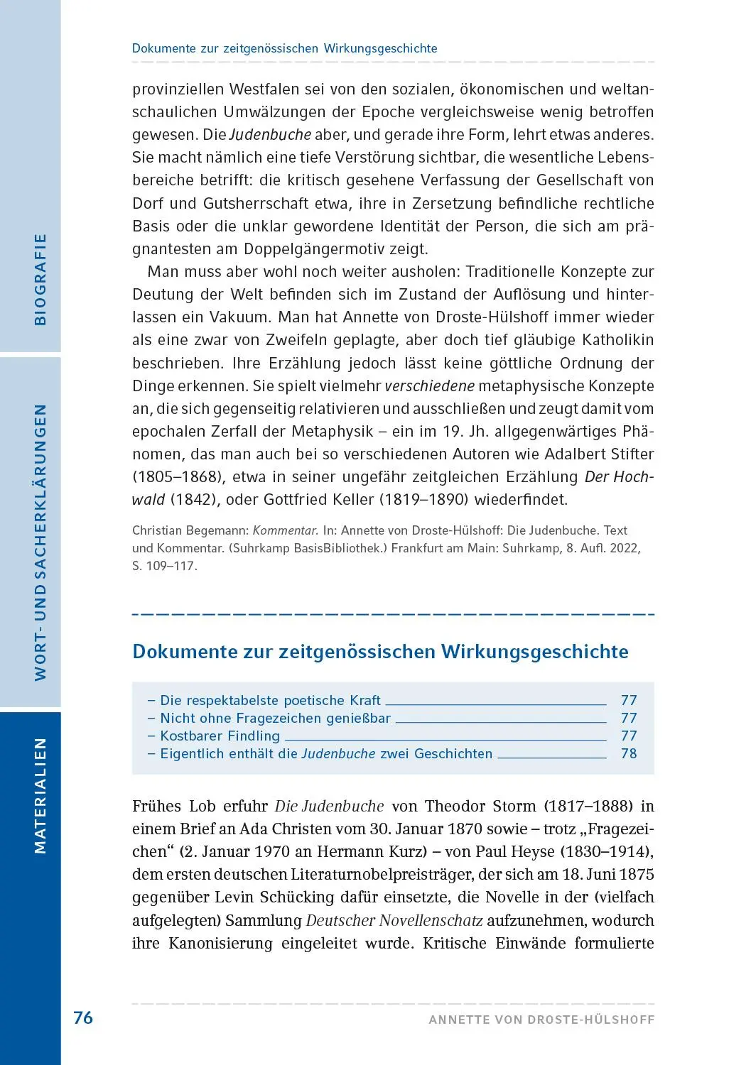 Bild: 9783872915313 | Die Judenbuche | Text und Materialien | Annette von Droste-Hülshoff