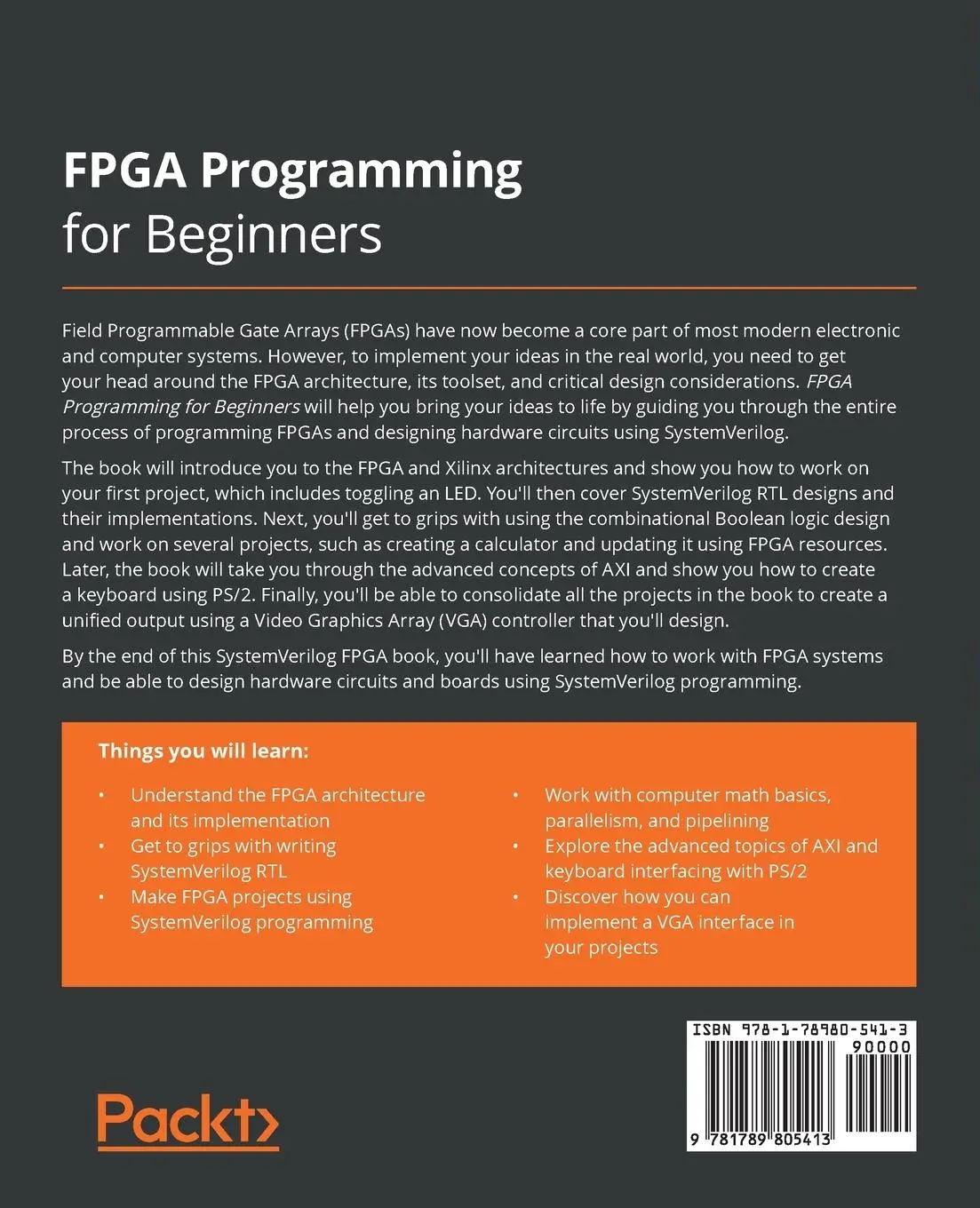 Rückseite: 9781789805413 | FPGA Programming for Beginners | Frank Bruno | Taschenbuch | Englisch