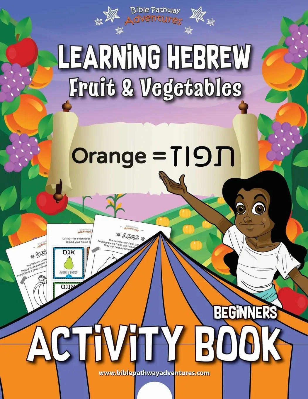 Cover: 9781988585413 | Learning Hebrew | Fruit &amp; Vegetables Activity Book | Pip Reid | Buch
