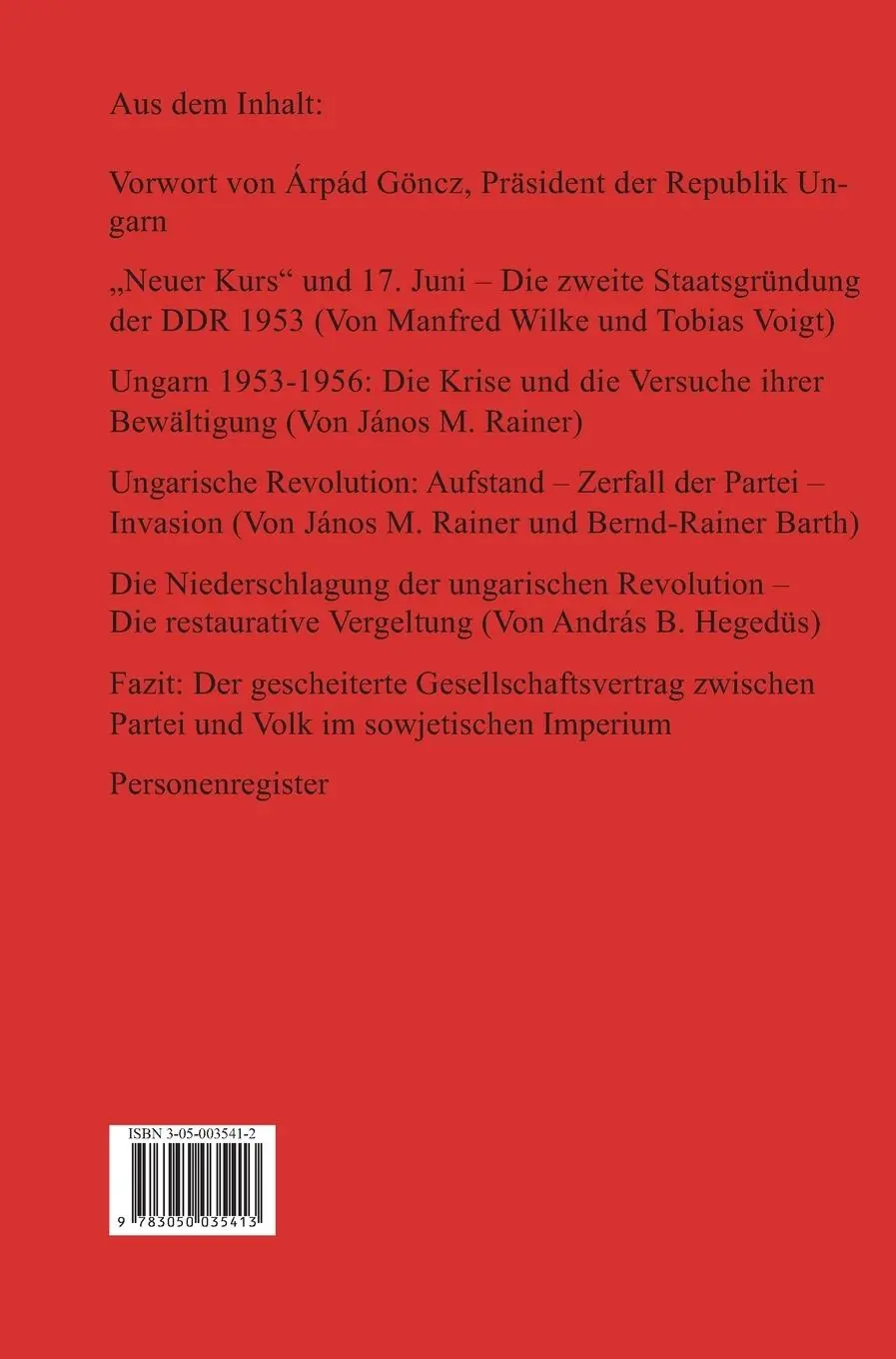 Rückseite: 9783050035413 | Satelliten nach Stalins Tod | Manfred Wilke (u. a.) | Buch | 316 S.