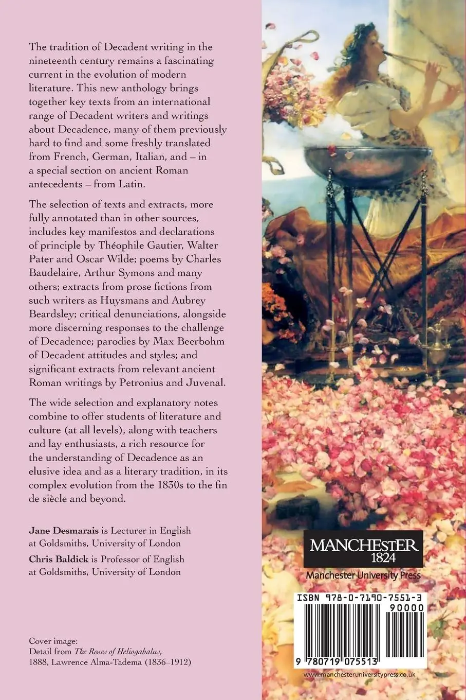 Rückseite: 9780719075513 | Decadence | An annotated anthology | Jane Desmarais | Taschenbuch