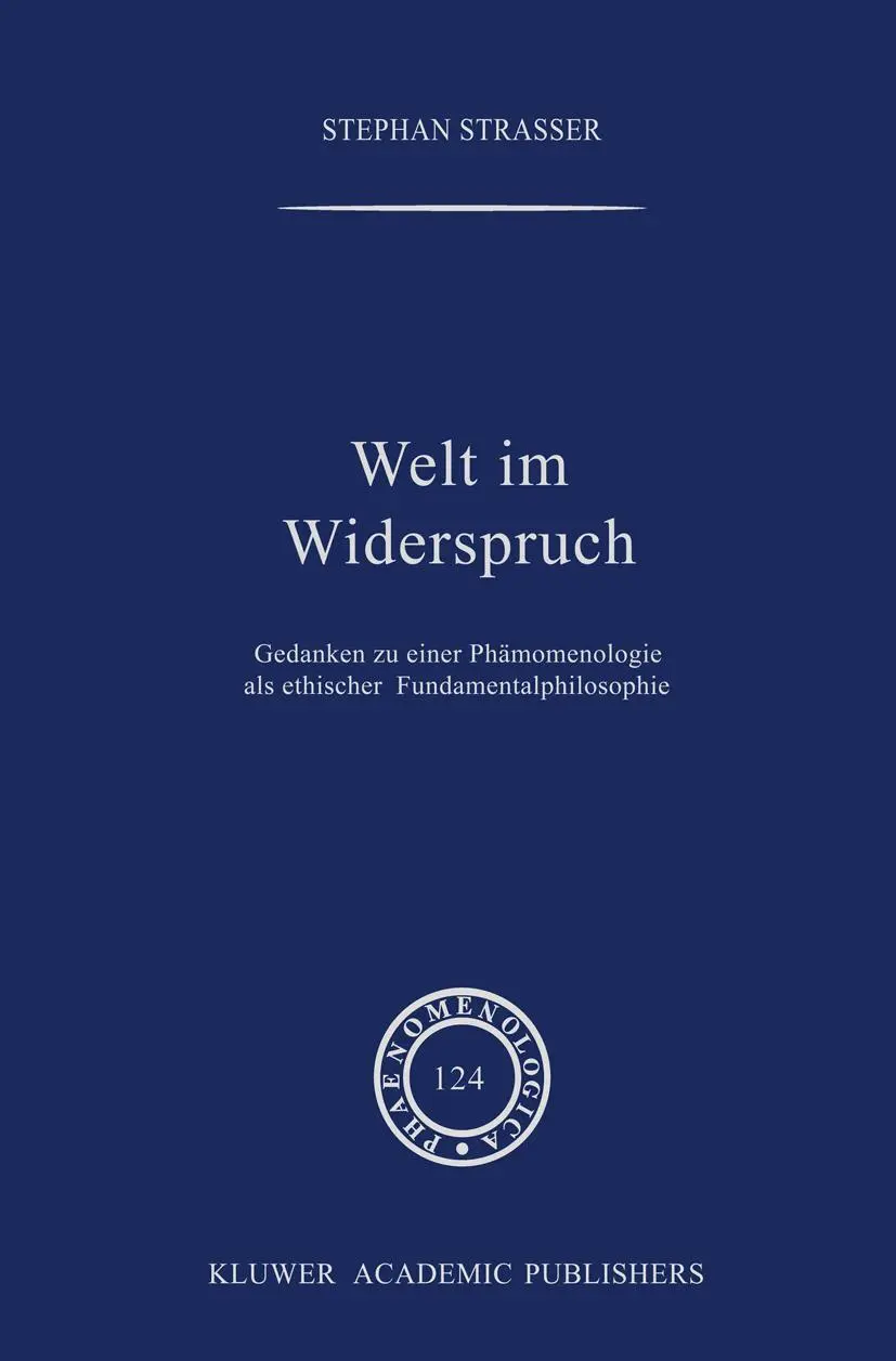 Cover: 9780792315513 | Welt im Widerspruch | Stephan Strasser | Taschenbuch | xii | Englisch