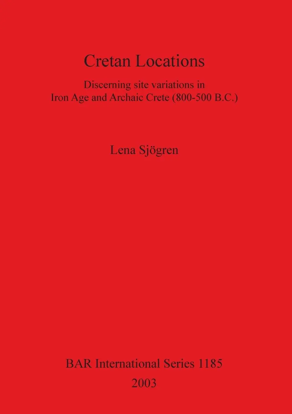 Cover: 9781841715513 | Cretan Locations | Lena Sjögren | Taschenbuch | Englisch | 2003