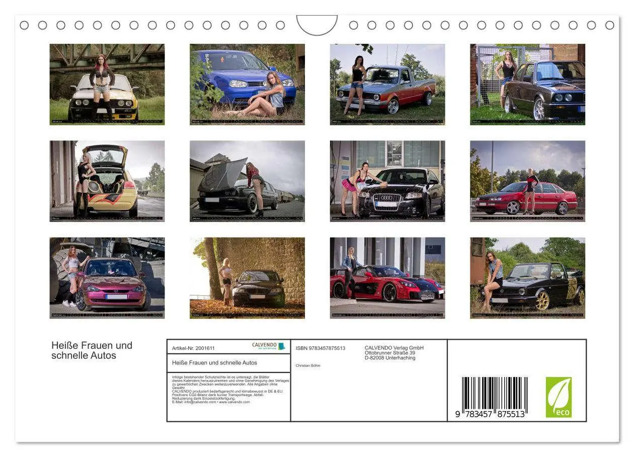 Bild: 9783457875513 | Heiße Frauen und schnelle Autos (Wandkalender 2026 DIN A4 quer),...