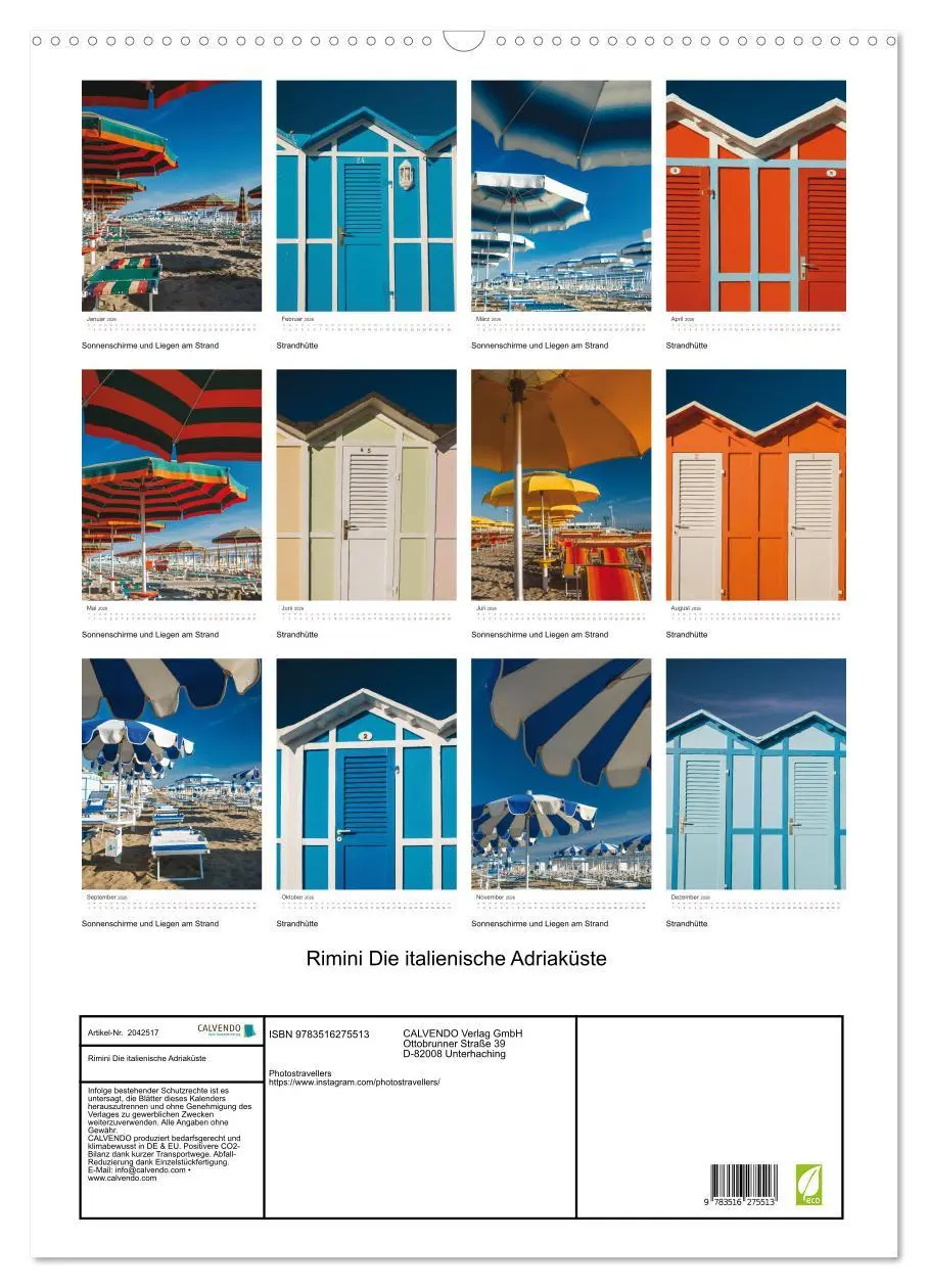 Bild: 9783516275513 | Rimini Die italienische Adriaküste (Wandkalender 2026 DIN A2 hoch),...