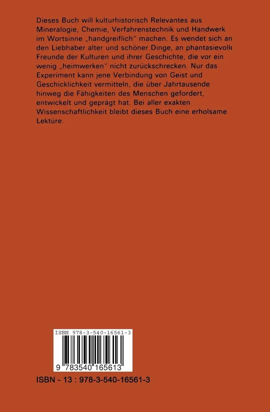 Rückseite: 9783540165613 | Erze und Metalle - ihre Kulturgeschichte im Experiment | Hasso Moesta