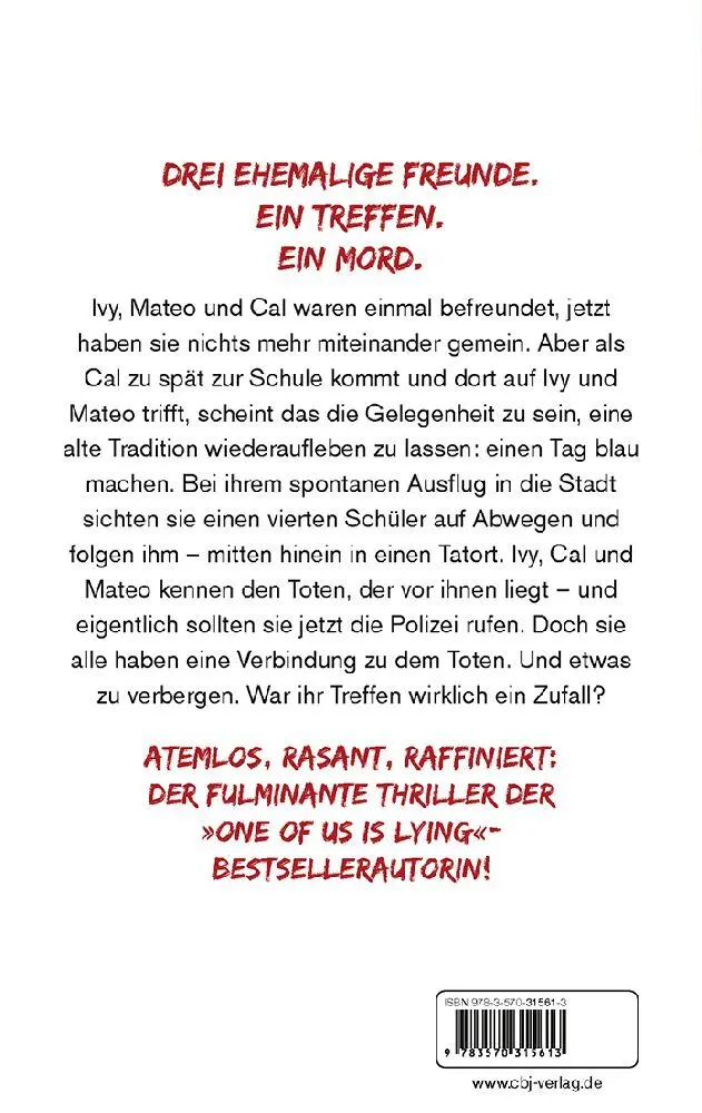 Bild: 9783570315613 | You will be the death of me | Karen M. McManus | Taschenbuch | 416 S.