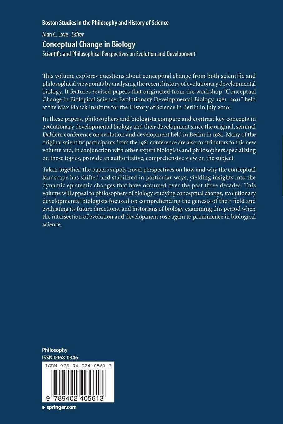Rückseite: 9789402405613 | Conceptual Change in Biology | Alan C. Love | Taschenbuch | xvii