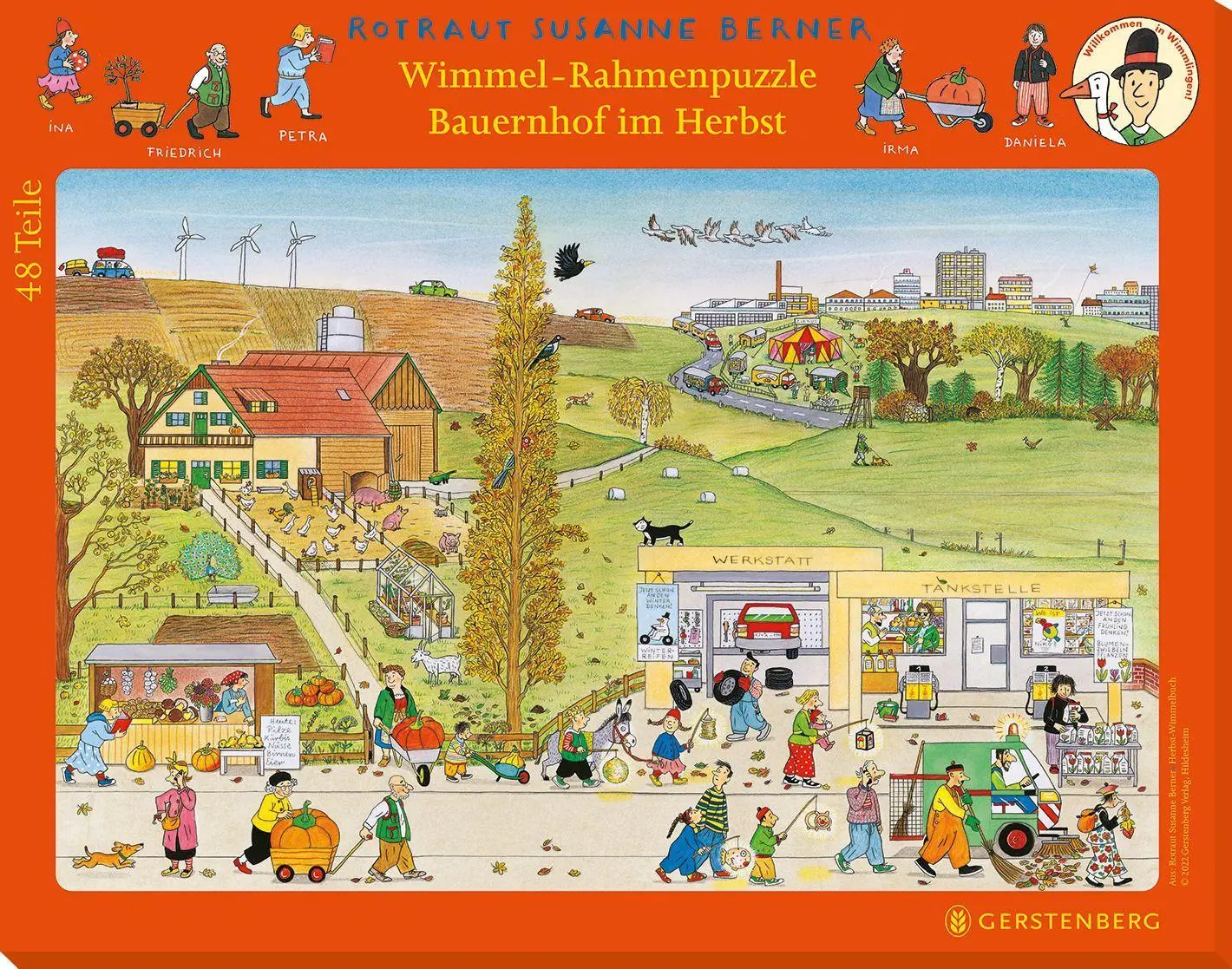 Cover: 4250915935713 | Wimmel-Rahmenpuzzle Herbst Motiv Bauernhof | Rotraut Susanne Berner