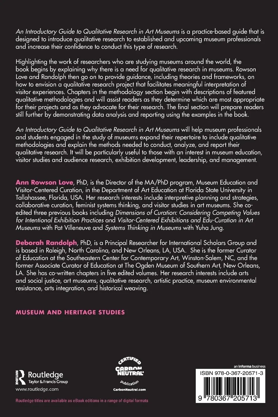 Rückseite: 9780367205713 | An Introductory Guide to Qualitative Research in Art Museums | Buch