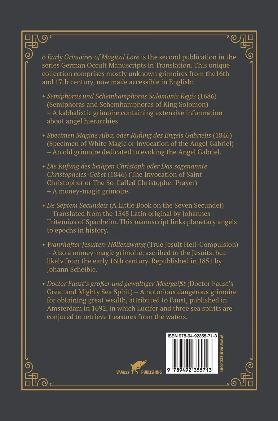 Rückseite: 9789492355713 | 6 Early Grimoires of Magical Lore | Benjamin Adamah | Buch | Englisch