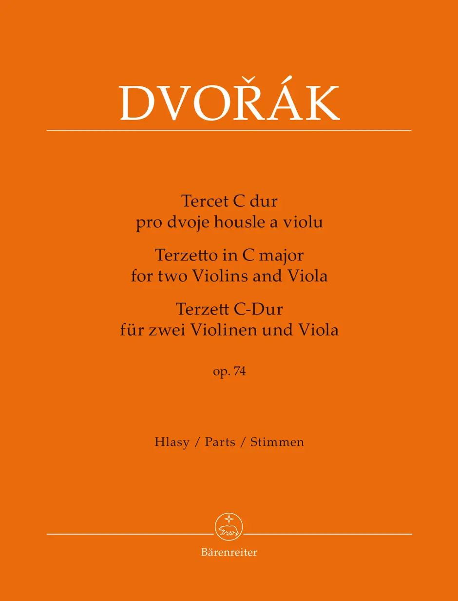 Cover: 9790260105713 | Terzetto for two Violins and Viola C major op. 74 | Antonín Dvorák