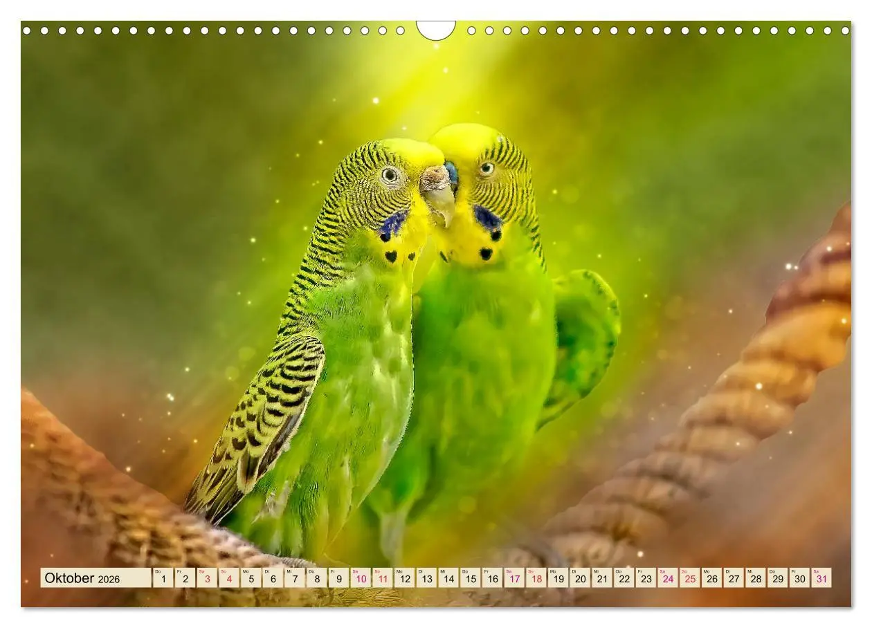 Bild: 9783457845813 | Wunderschöner Wellensittich (Wandkalender 2026 DIN A3 quer),...