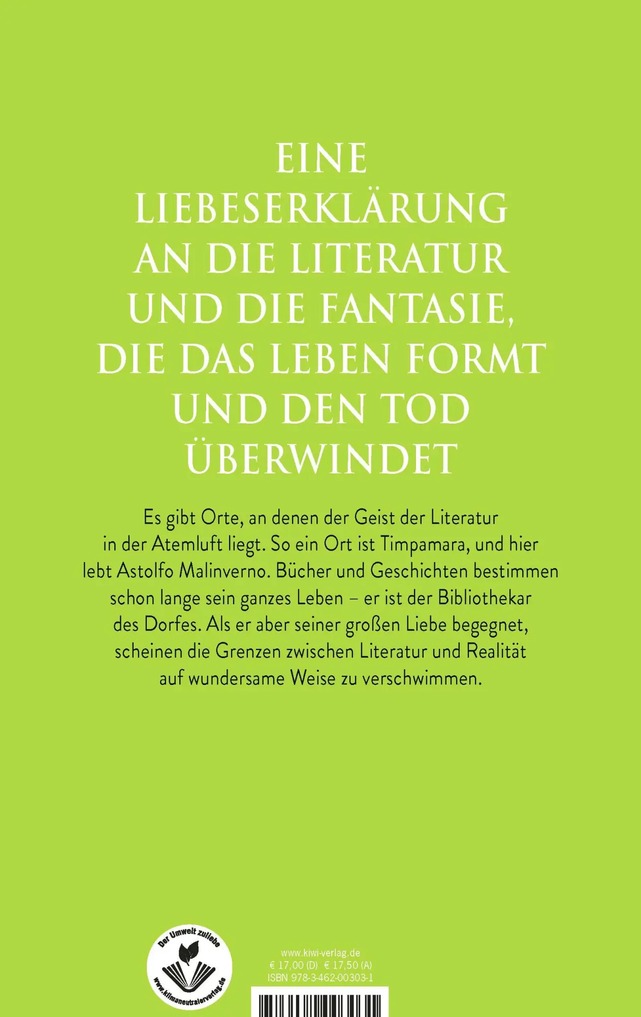 Rückseite: 9783462005813 | Malinverno oder Die Bibliothek der verlorenen Geschichten | Roman