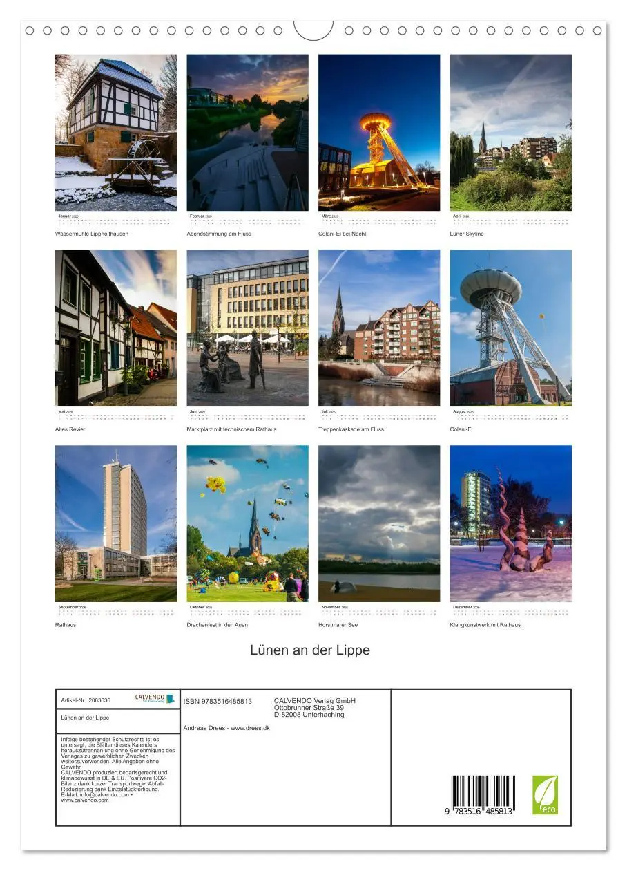 Bild: 9783516485813 | Lünen an der Lippe (Wandkalender 2026 DIN A3 hoch), CALVENDO...