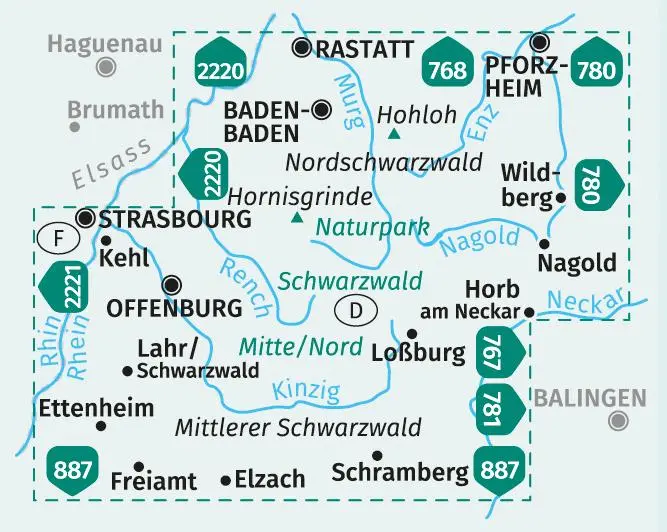 Bild: 9783991215813 | KOMPASS Wanderkarten-Set 886 Schwarzwald Nord (2 Karten) 1:50.000