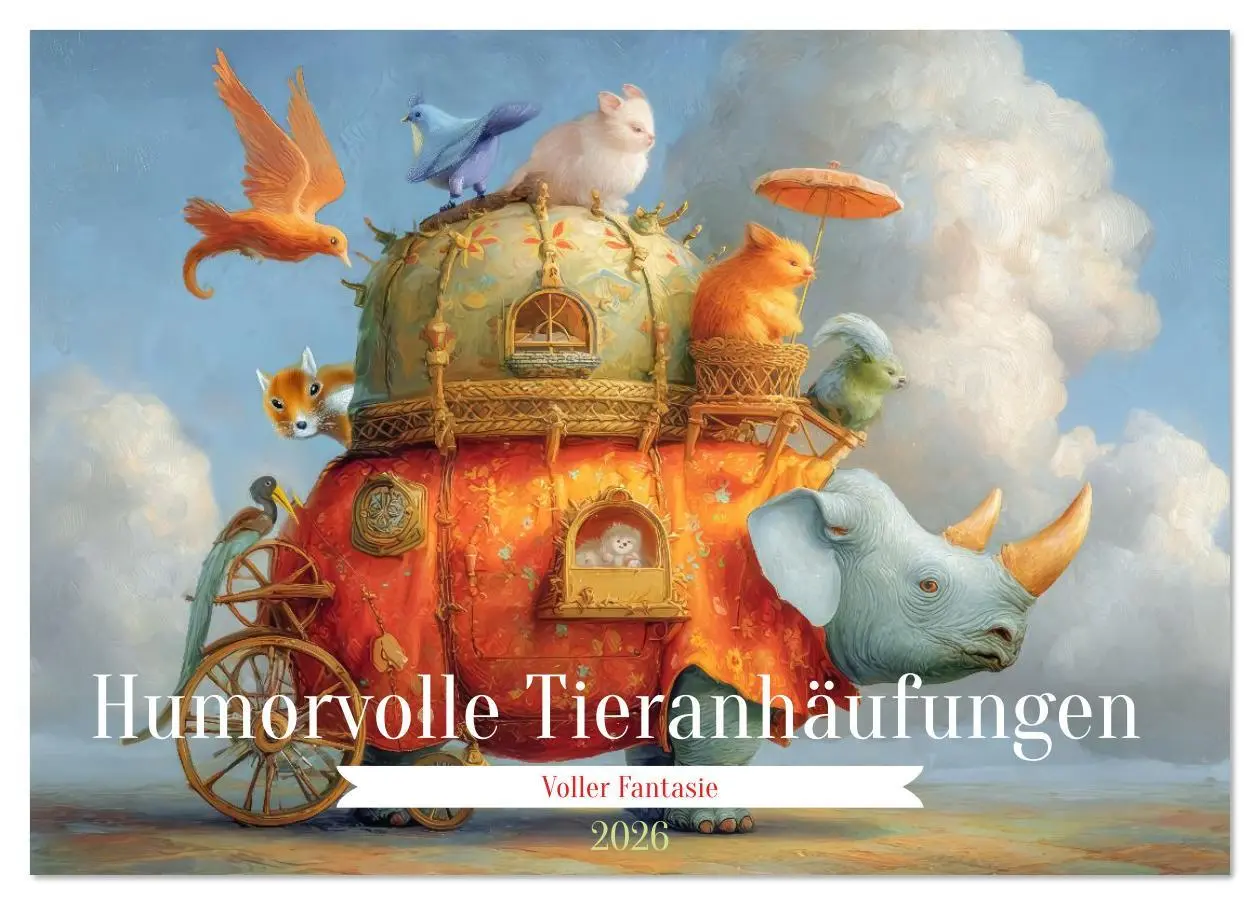 Cover: 9783516615913 | Humorvolle Tieranhäufungen - Voller Fantasie (Tischkalender 2026...