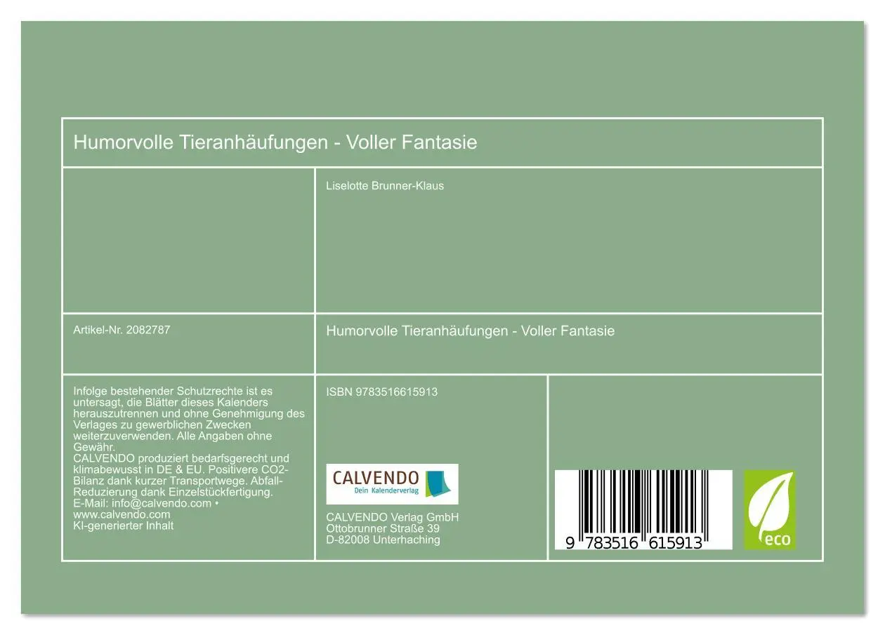 Bild: 9783516615913 | Humorvolle Tieranhäufungen - Voller Fantasie (Tischkalender 2026...