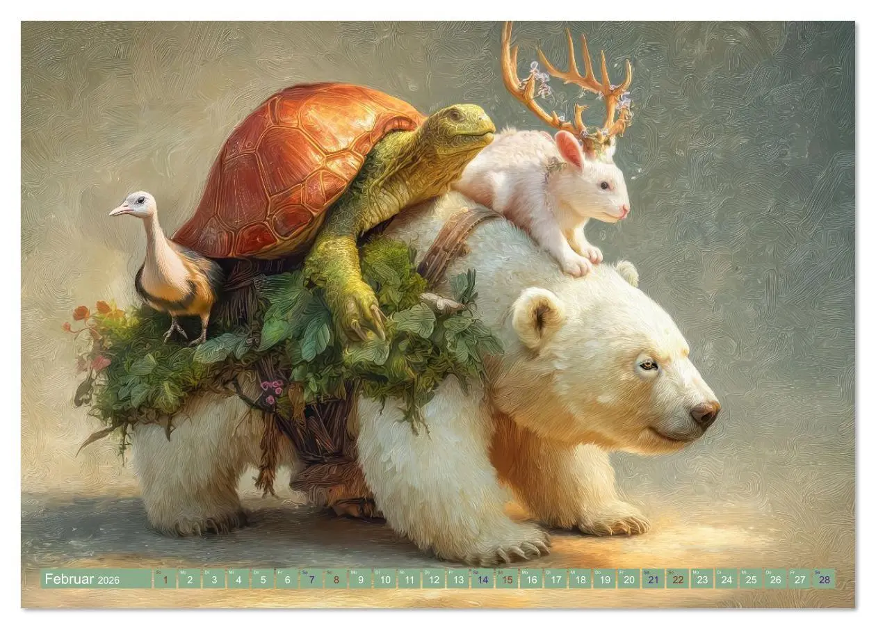 Bild: 9783516615913 | Humorvolle Tieranhäufungen - Voller Fantasie (Tischkalender 2026...