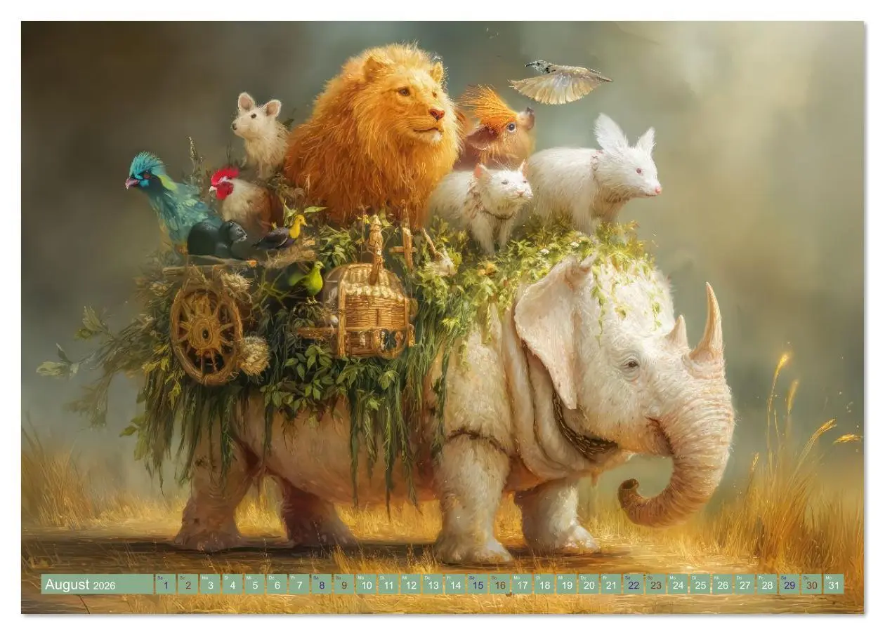 Bild: 9783516615913 | Humorvolle Tieranhäufungen - Voller Fantasie (Tischkalender 2026...