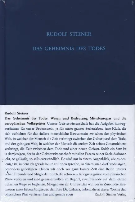 Cover: 9783727415913 | Das Geheimnis des Todes | Rudolf Steiner | Buch | 416 S. | Deutsch